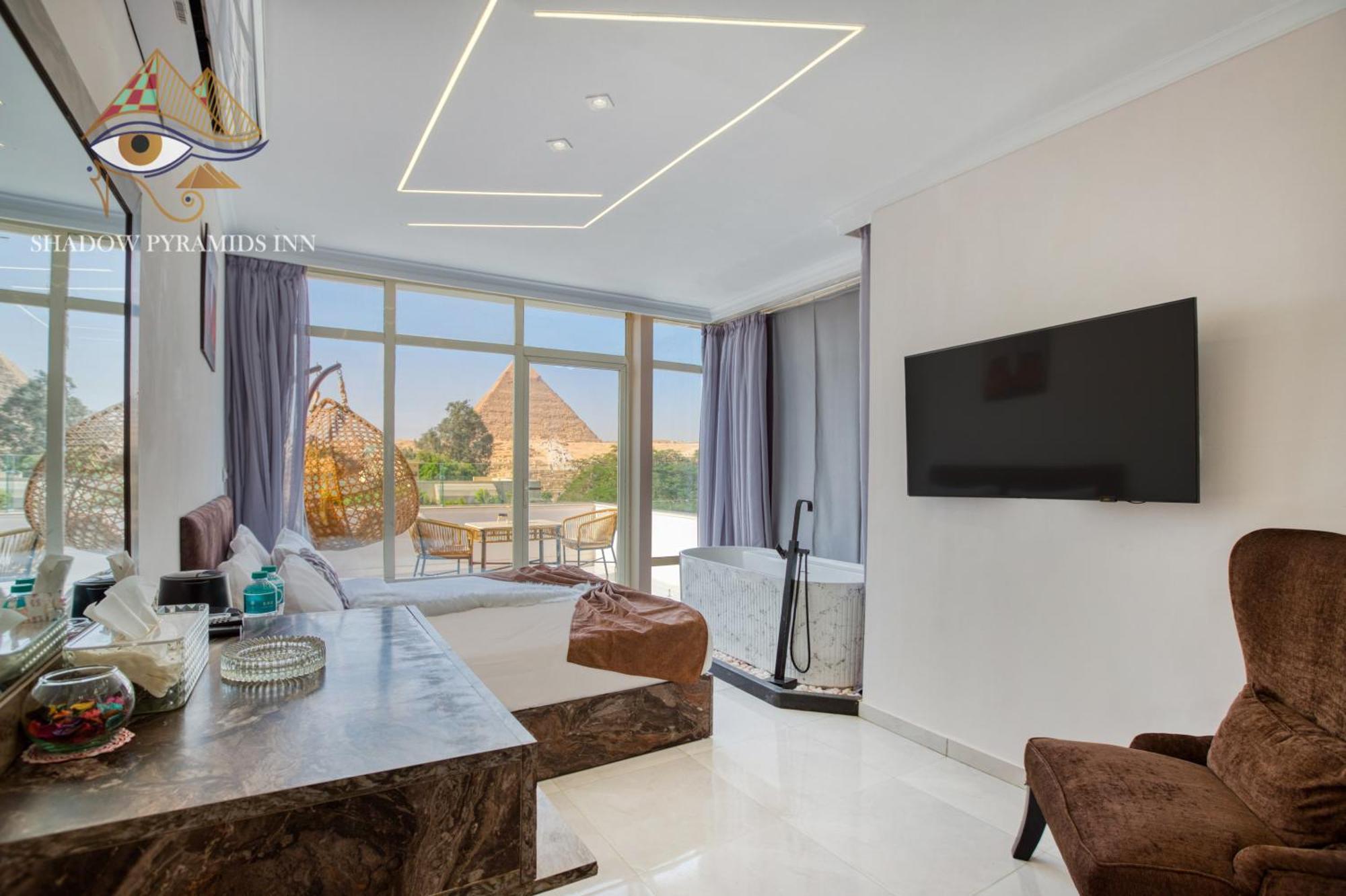 Shadow Pyramids Suites And Jacuzzi Kafrat al Jabal Bagian luar foto